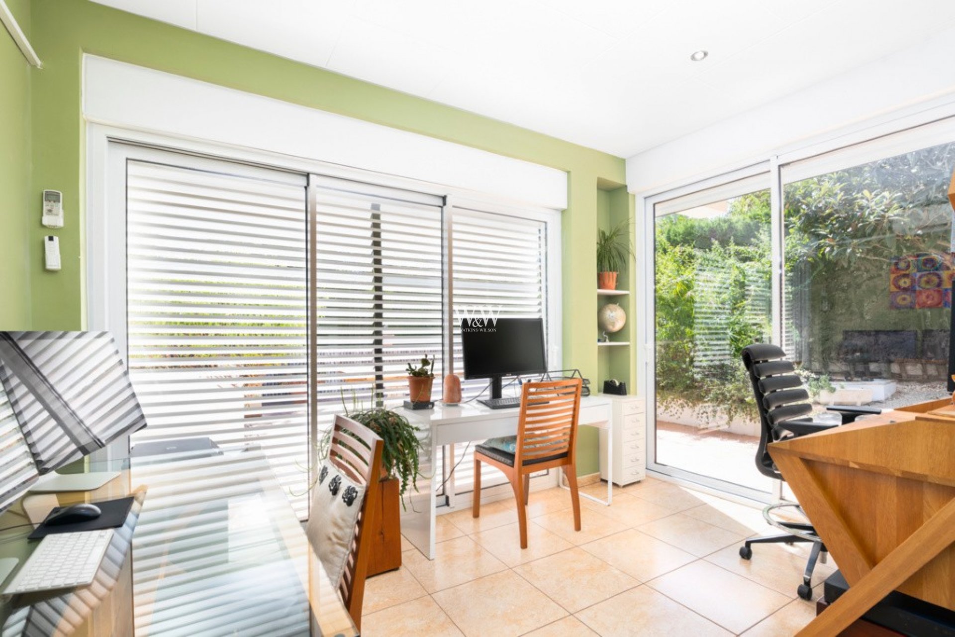 Conservatory with patio doors