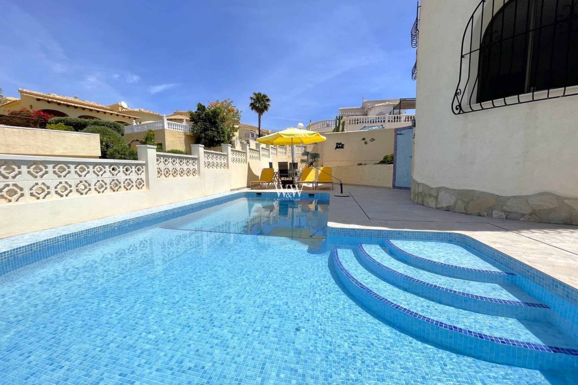 Private swimming pool at villa